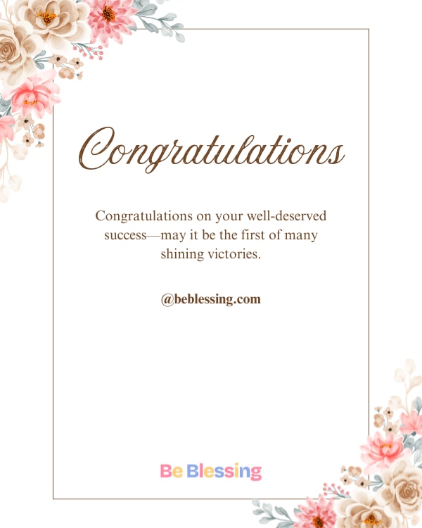 Congratulations Greetings For Success
