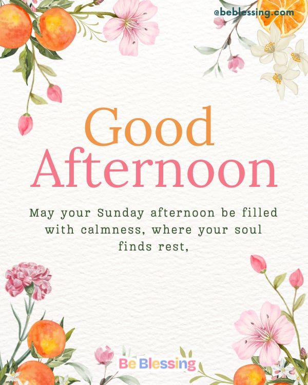 Sunday Afternoon Blessings